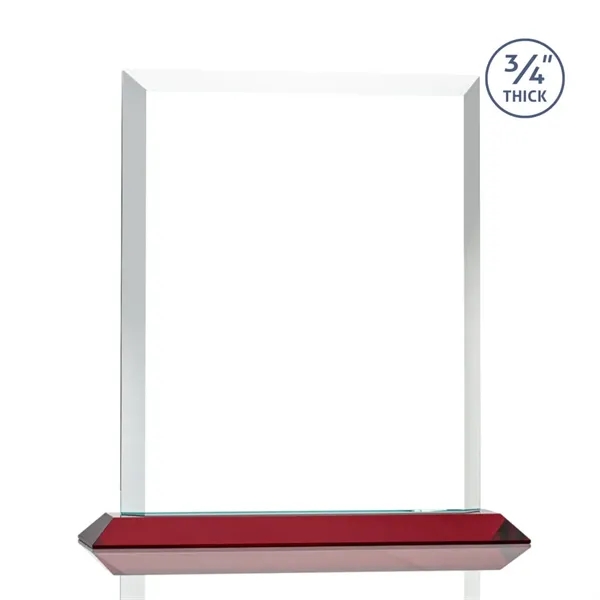 Stunning rectangle award with thick bevels and an exquisite Ruby base.... from ASI 84592 St Regis Group / St Regis