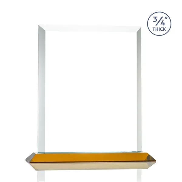 Stunning rectangle award with thick bevels and an exquisite Amber base.... from ASI 84592 St Regis Group / St Regis