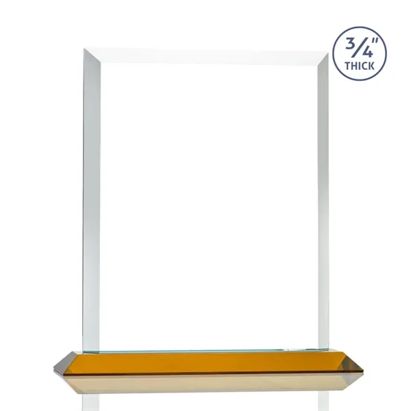 Stunning rectangle award with thick bevels and an exquisite Amber base.... from ASI 84592 St Regis Group / St Regis
