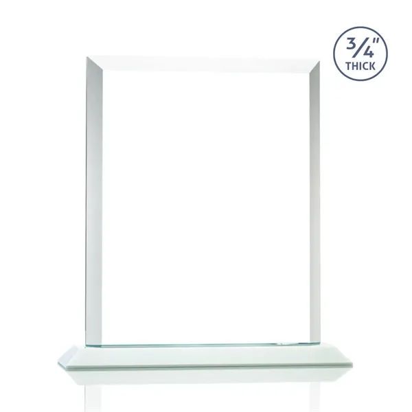 Stunning rectangle award with thick bevels and an exquisite White base.... from ASI 84592 St Regis Group / St Regis