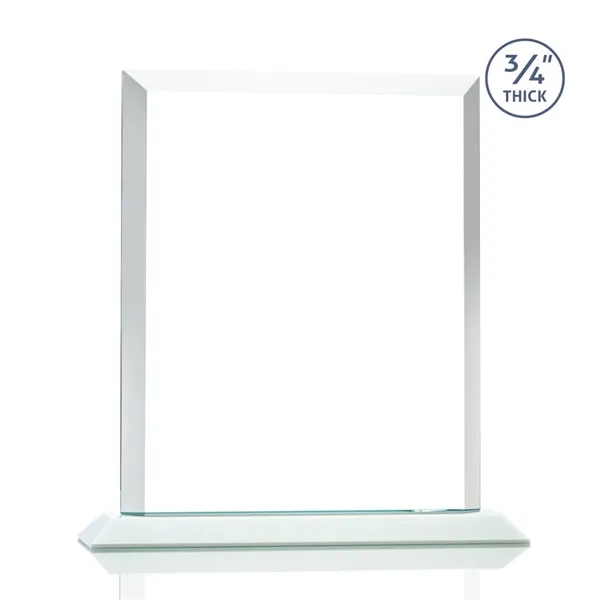 Stunning rectangle award with thick bevels and an exquisite White base.... from ASI 84592 St Regis Group / St Regis