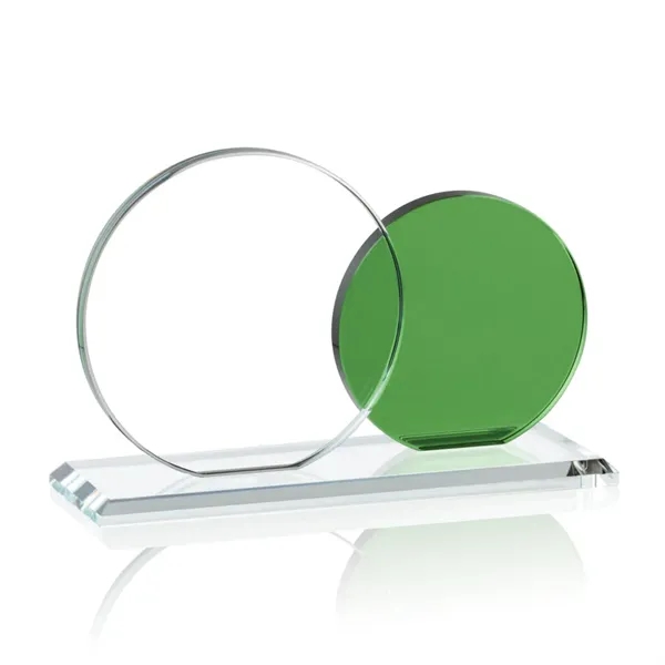 Starfire Award with 4" and 5" diameter round crystal mounted on... from ASI 84592 St Regis Group / St Regis