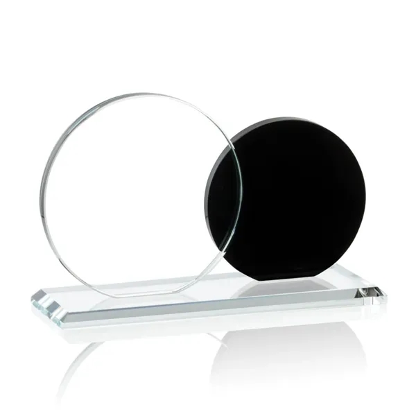 Starfire Award with 4" and 5" diameter round crystal mounted on... from ASI 84592 St Regis Group / St Regis