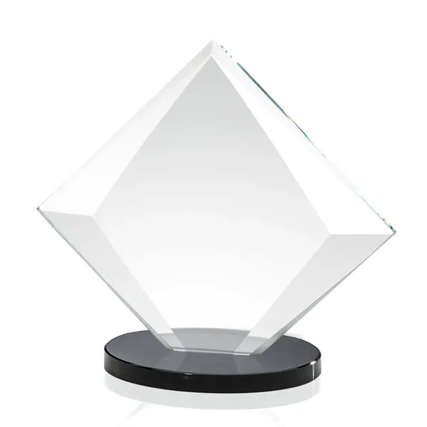 Starfire crystal diamond shape award with black base.... from ASI 84592 St Regis Group / St Regis