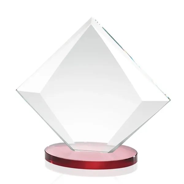 Starfire crystal diamond shape award with red base.... from ASI 84592 St Regis Group / St Regis
