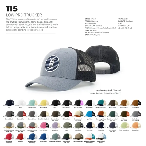 115 classic trucker cap style built with the Richardson quality you've... from ASI 74601 Calico