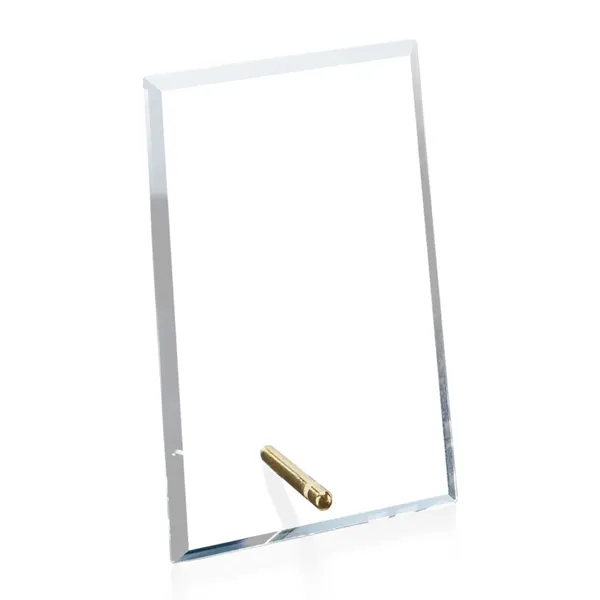 Vertical rectangle shaped starfire/gold award.... from ASI 84592 St Regis Group / Prestige Glass