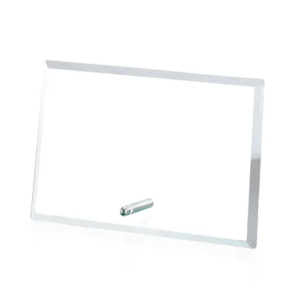 Horizontal rectangle shaped starfire/chrome award.... from ASI 84592 St Regis Group / Prestige Glass