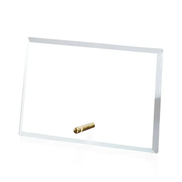 Horizontal rectangle shaped starfire/gold award.... from ASI 84592 St Regis Group / Prestige Glass