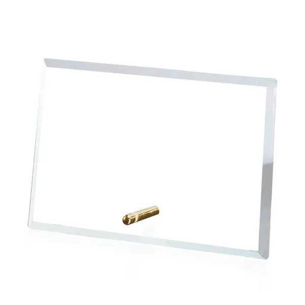 Horizontal rectangle shaped starfire/gold award.... from ASI 84592 St Regis Group / Prestige Glass