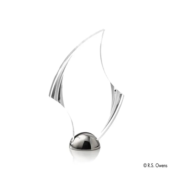 Intricate carved bevels highlight the Flourish Hemisphere Award.... from ASI 84592 St Regis Group / R S Owens & Co Inc