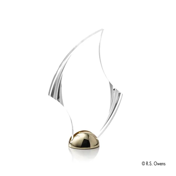 Intricate carved bevels highlight the Flourish Hemisphere Award.... from ASI 84592 St Regis Group / R S Owens & Co Inc