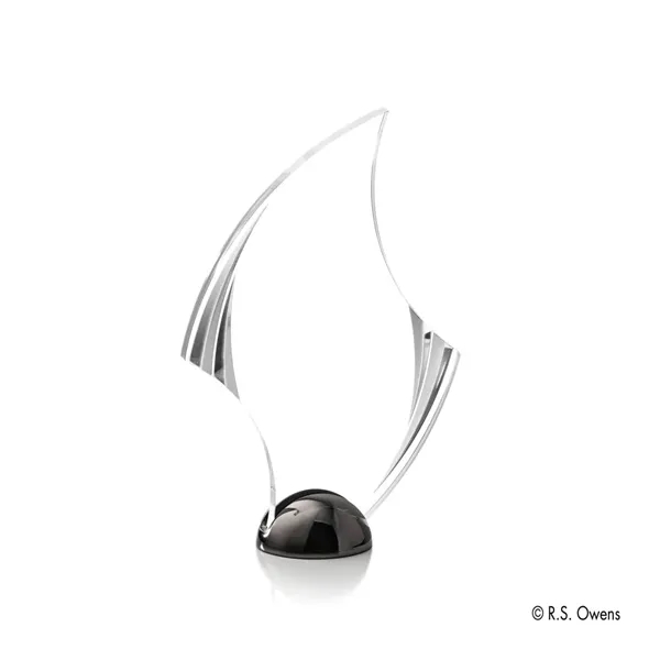 Intricate carved bevels highlight the Flourish Hemisphere Award.... from ASI 84592 St Regis Group / R S Owens & Co Inc