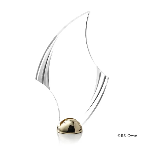 Intricate carved bevels highlight the Flourish Hemisphere Award.... from ASI 84592 St Regis Group / R S Owens & Co Inc