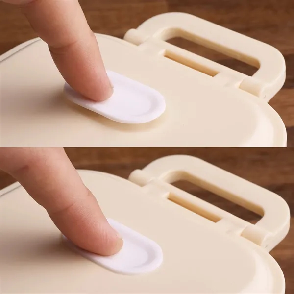 Large, single-layer RPET Bento lunch box with snap-lock lid made from... from ASI 61966 HPG / Beacon Promotions