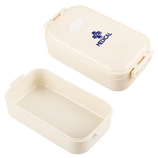 Large, single-layer RPET Bento lunch box with snap-lock lid made from... from ASI 61966 HPG / Beacon Promotions
