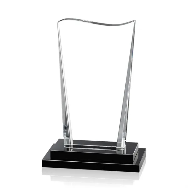 Dynamic optical crystal award with deep beveled sides and a contoured... from ASI 84592 St Regis Group / St Regis