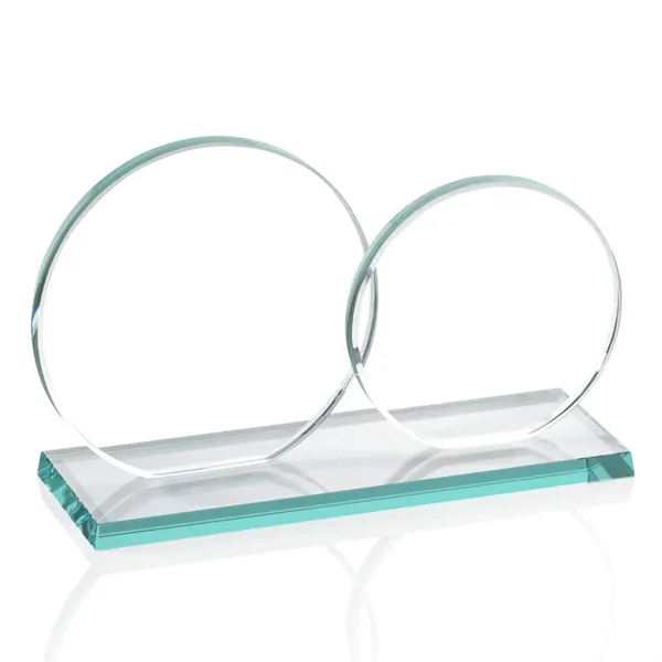 The Double Elgin features two slightly overlapping 3/8" starfire glass circles... from ASI 84592 St Regis Group / Prestige Glass