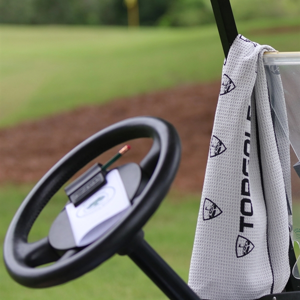 17" x 40" microfiber waffle golf towel with corner grommet and... from ASI 79750 Pro Towels