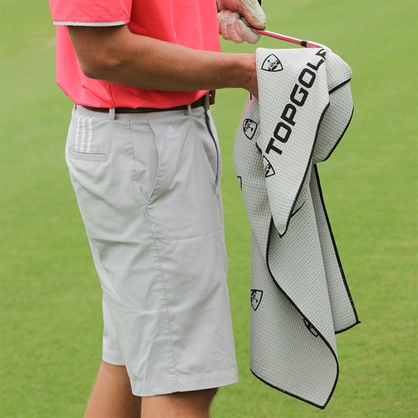 17" x 40" microfiber waffle golf towel with corner grommet and... from ASI 79750 Pro Towels