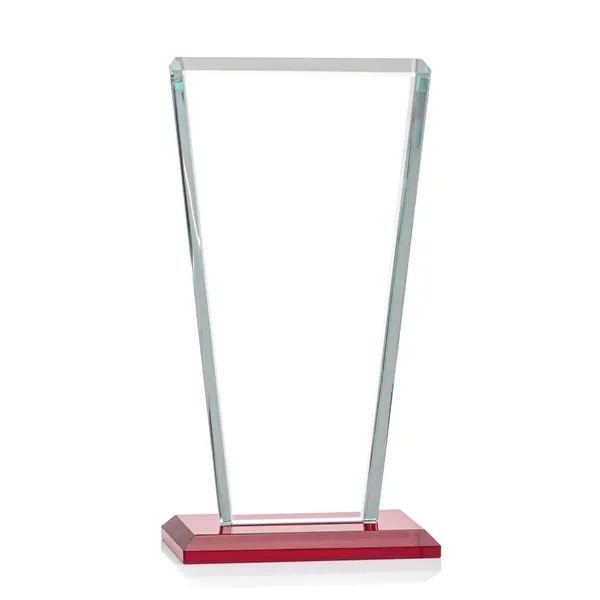 Our extraordinary beveled Starfire angular award is combined with ruby optical... from ASI 84592 St Regis Group / St Regis
