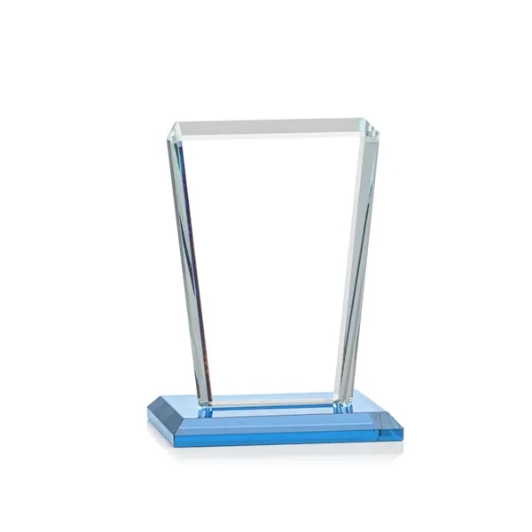 Our extraordinary beveled Starfire angular award is combined with sky blue... from ASI 84592 St Regis Group / St Regis