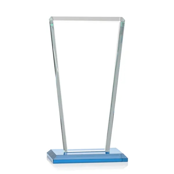 Our extraordinary beveled Starfire angular award is combined with sky blue... from ASI 84592 St Regis Group / St Regis
