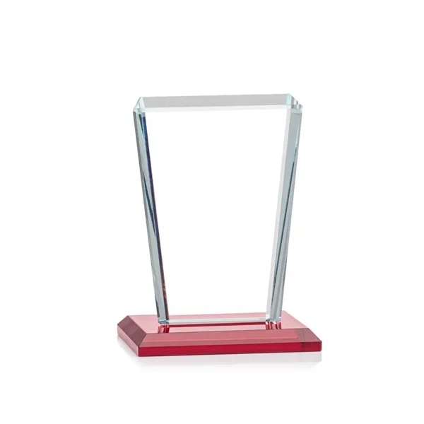 Our extraordinary beveled Starfire angular award is combined with ruby optical... from ASI 84592 St Regis Group / St Regis