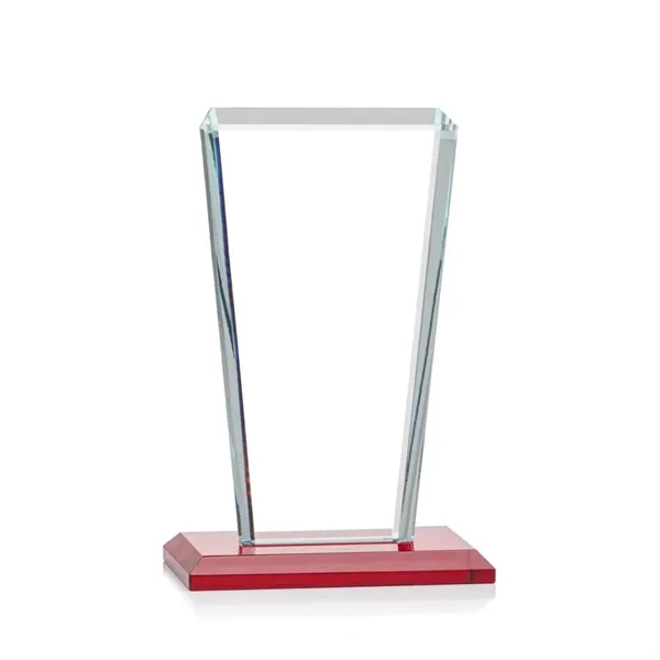 Our extraordinary beveled Starfire angular award is combined with ruby optical... from ASI 84592 St Regis Group / St Regis