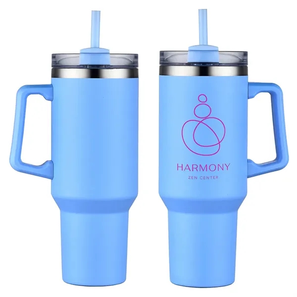 40 oz Vacuum Insulated Travel Mug with Straw... from ASI 36730 Ariel Premium Supply Inc