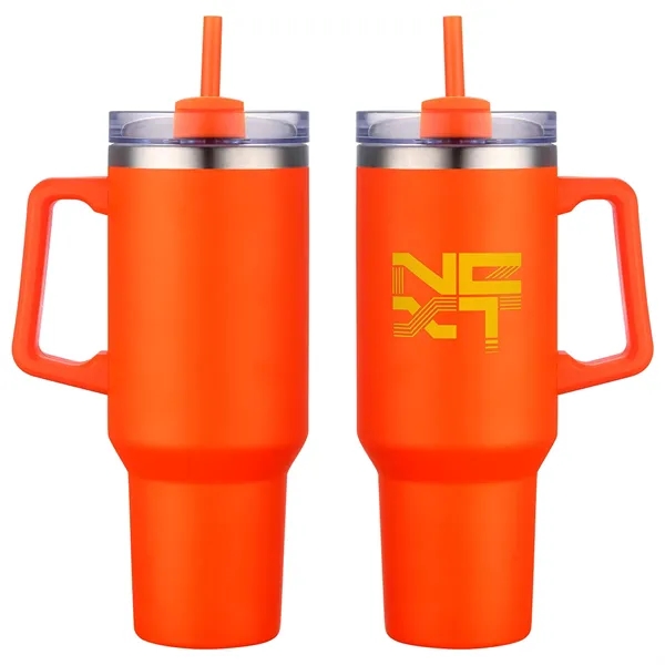 40 oz Vacuum Insulated Travel Mug with Straw... from ASI 36730 Ariel Premium Supply Inc
