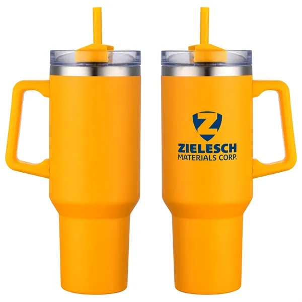 40 oz Vacuum Insulated Travel Mug with Straw... from ASI 36730 Ariel Premium Supply Inc