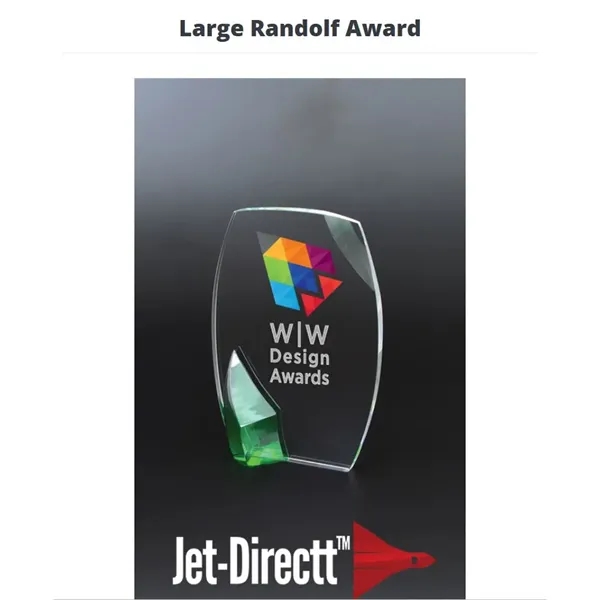 These awards feature a glass wedge design that can be customized... from ASI 71920 Moderne Glass Company Inc