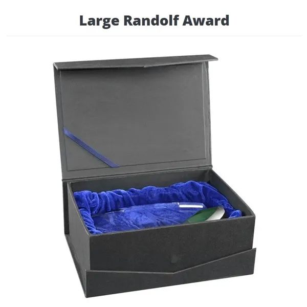 These awards feature a glass wedge design that can be customized... from ASI 71920 Moderne Glass Company Inc