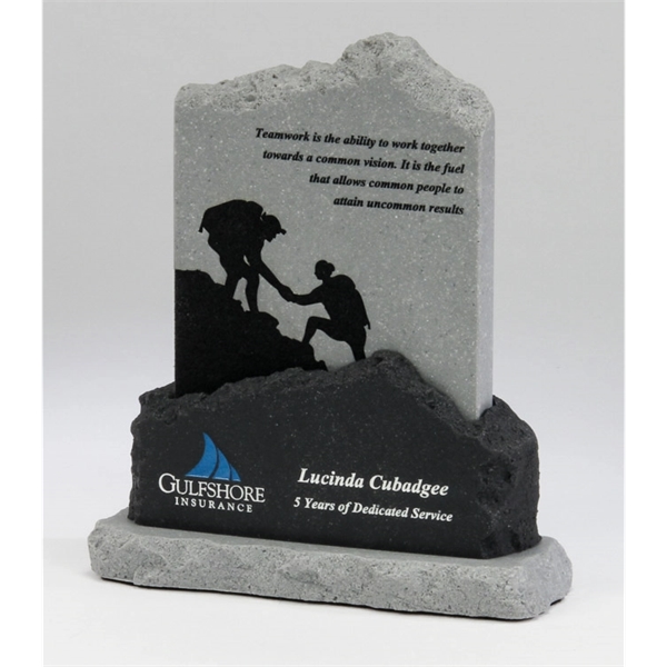 Large award on a base with rough edge design, 7 1/4"... from ASI 89860 StoneyCreek / StoneyCreek®