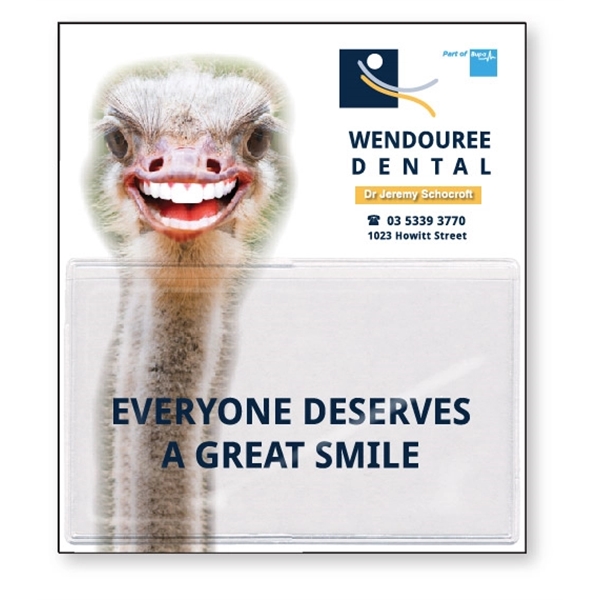 Magnetic appointment card holder with full magnetic back, clear vinyl sleeve... from ASI 87400 ArtechPro