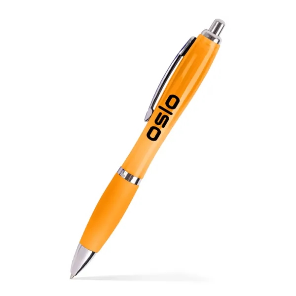 Click-action Pike pen with a curvaceous, hourglass shape, translucent barrel, and... from ASI 90859 Tempo Industries Inc