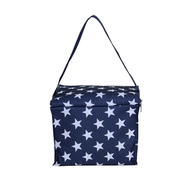 8.5" x 6" x 6" Stars and Stripes polyester cooler bag... from ASI 37980 Bagworld
