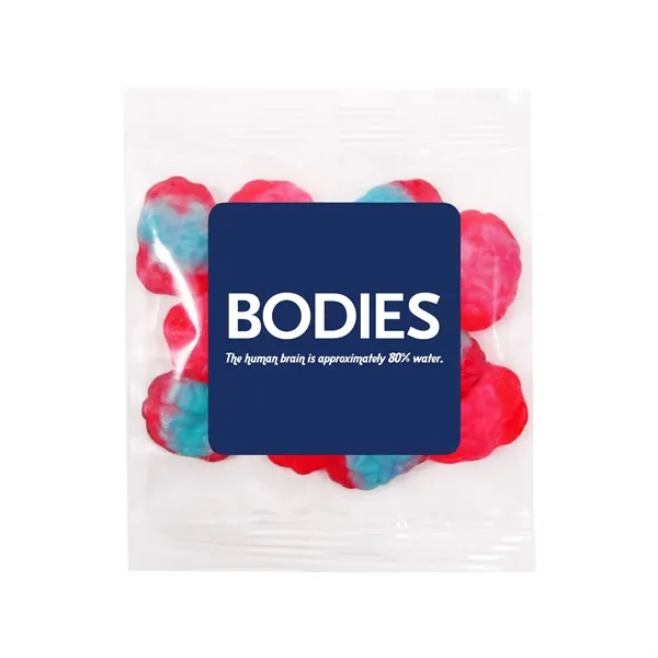Clear cellophane bag filled with gummy brains... from ASI 71685 Midnite Snax®