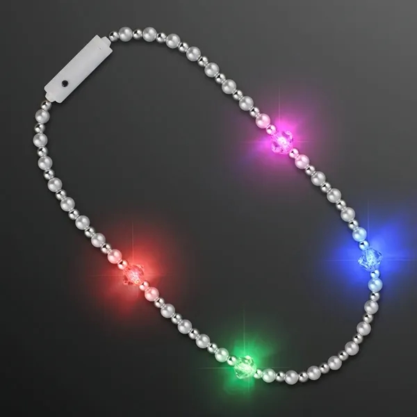 Novelty Pearl Beads Light Up Short Necklace; Blank Pricing... from ASI 34194 ALightPromos