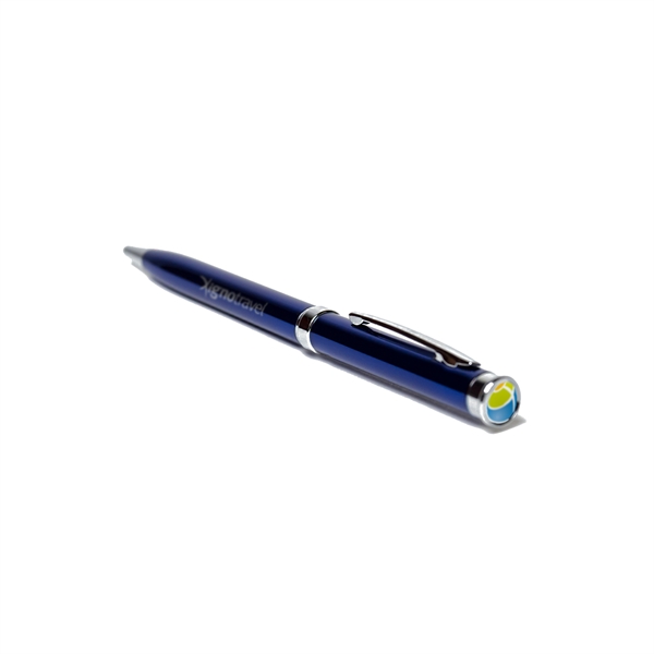 Metal body, pocket clip, ballpoint pen, twist action, blue ink.Metal body,... from ASI 34040 Alexander Mfg Co