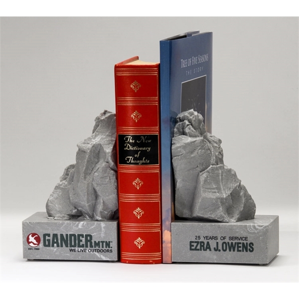 Rock structured bookends. 4 41/2" x 3" x 7 1/2". Made... from ASI 89860 StoneyCreek / StoneyCreek®