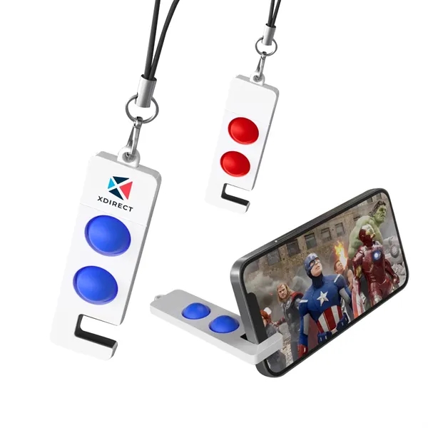 Fidget keychain and cellphone stand with two pop-able dots.... from ASI 61125 Hit Promotional Products / Hit®