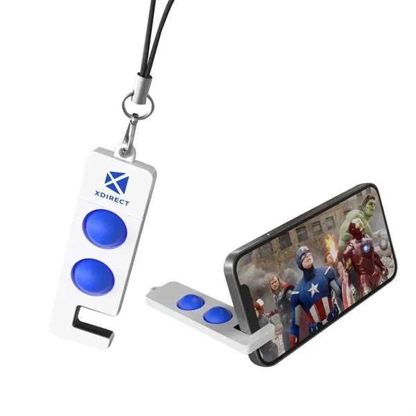 Fidget keychain and cellphone stand with two pop-able dots.... from ASI 61125 Hit Promotional Products / Hit®