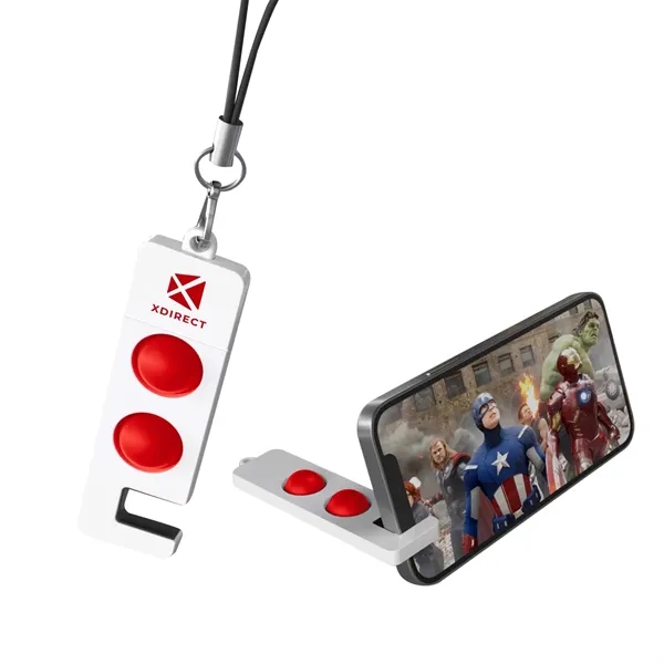 Fidget keychain and cellphone stand with two pop-able dots.... from ASI 61125 Hit Promotional Products / Hit®