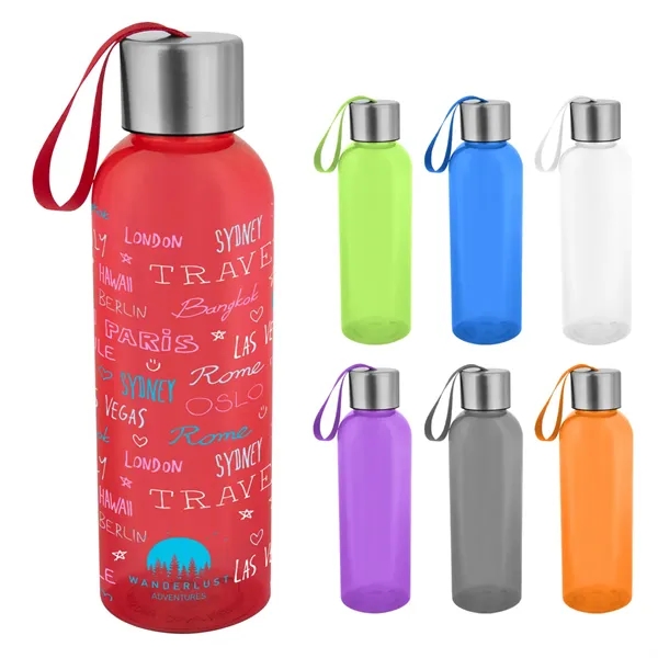 20 oz. recycled polyester bottle with screw-on, spill-resistant lid, carry strap... from ASI 61125 Hit Promotional Products / Hit®