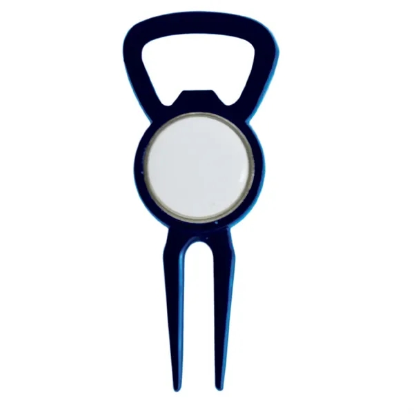 Silver divot tool featuring a bottle opener function and a magnetic... from ASI 38120 Ball Pro / Diversified Quality Kitchenware