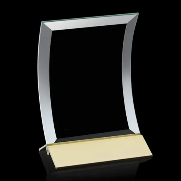 Curved Jade Crystal with deep bevelled edges mounted in a brushed... from ASI 84592 St Regis Group / St Regis