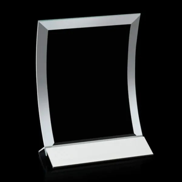 Curved Jade Crystal with deep bevelled edges mounted in a brushed... from ASI 84592 St Regis Group / St Regis