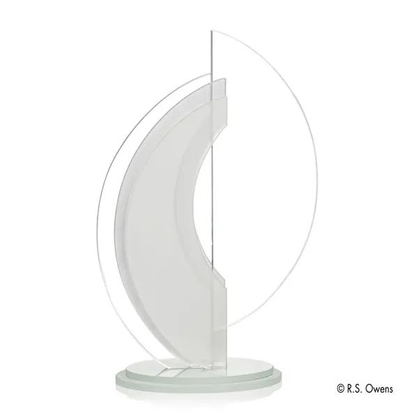 Clear and frosted optical crystal award; 12" x 7 3/4".... from ASI 84592 St Regis Group / R S Owens & Co Inc